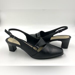 Easy Street Women's Shoes Size 10 m Black Slingback Pumps